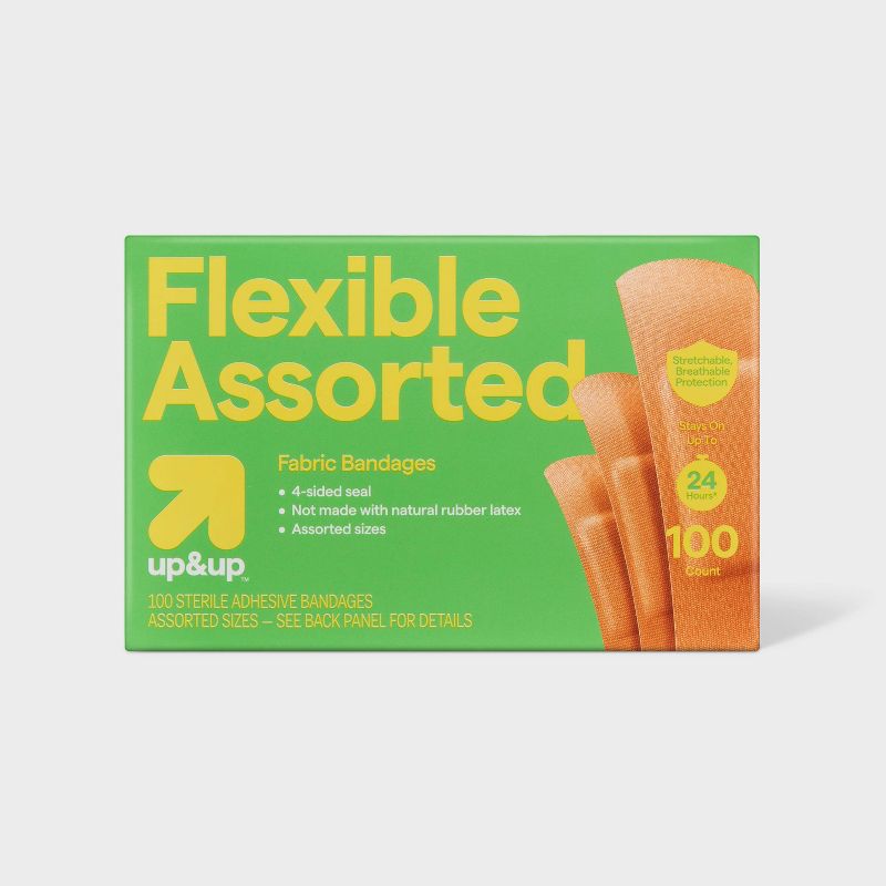 Flexible Fabric Assorted Bandages - 100ct - up &#38; up&#8482;, 1 of 4