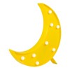 Northlight LED Lighted Crescent Moon Marquee Wall Art - 9.5" - Yellow - 4 of 4