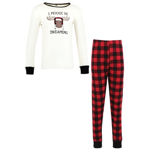 Red & White Moose Family Pajama Set