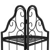 CAVINAS Bookcases for Living Room 4 Tier Rustic Wood Metal Freestanding Open Book Shelf Corner Bookcase with Drawers - 4 of 4