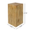 Lyngins Wood-Look Square-Column End Table, Indoor/Outdoor Side Table for Living Room, Bedroom Nightstand, MGO Patio End Table - 2 of 4