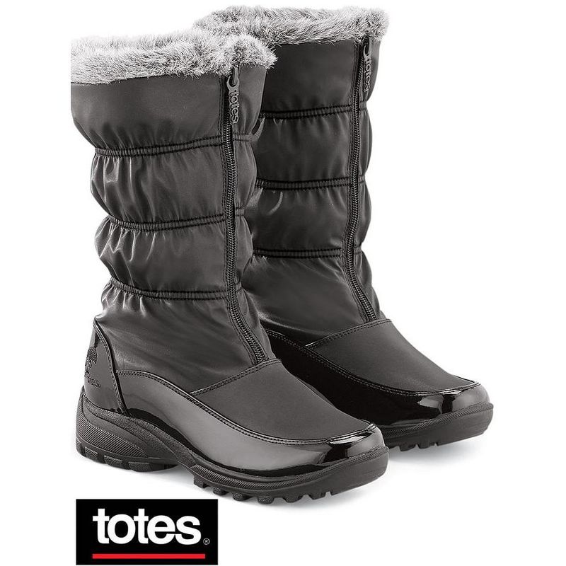 Collections Etc Totes Zip Front Boots Wide Widths, 4 of 5