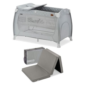 hauck Play N Relax Center Foldable Travel Bed with Foldable Portable Foam Pad for Traveling, Kids, Snooze, Resting, and Indoor Spaces - 1 of 4