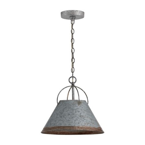 Austin Allen Alvin 1 - Light Pendant , Antique Galvanized