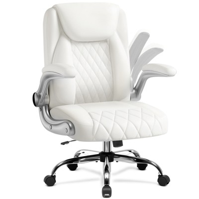 COMHOMA  Leather Office Chair, Big and Tall Office Chair 300LBS Wide Seat, High Back Executive Leather Chair Adjustable Task Chair Lumbar Back