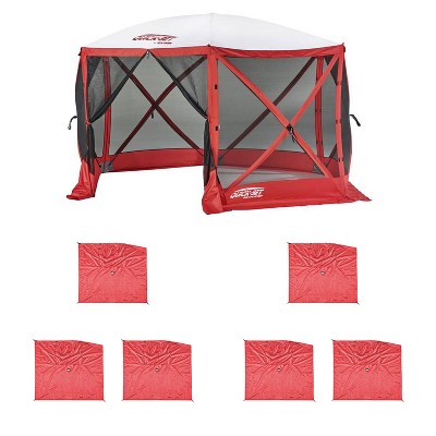 Clam Quick Set Escape Sport Tailgating Shelter Tent + Wind & Sun Panels (6 pack)