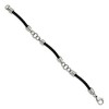 Black Bow Jewelry Men's Stainless Steel and Black Plated Cable Wire Bracelet, 9 Inch - 2 of 4