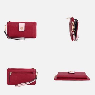 MKF Collection Olympe Vegan Leather Women’s Wristlet Wallet by Mia K - Black Cognac — фото 4