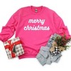 Simply Sage Market Women's Graphic Sweatshirt Merry Christmas Bold Cursive Words Puff Print - 2 of 4