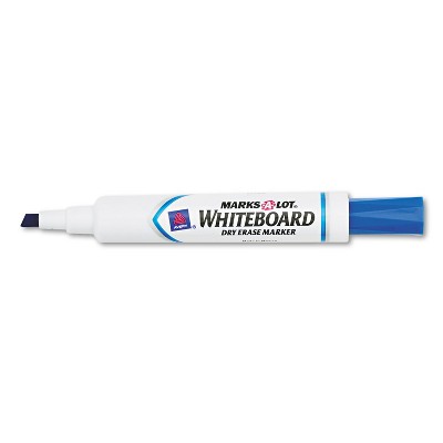 Avery Marks-A-Lot Dry-Erase Markers Chisel Tip Blue Ink 12/Pk 24406