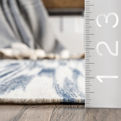 Reba Blue Stripe Handmade Wool-Blend 5' x 8' Area Rug