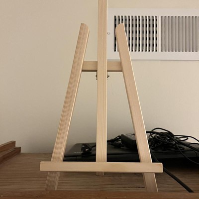 Creative Mark Thrifty Wood Tripod Display Easel Stand for Painting Pack of  12 - Durable Light Weight and Foldable, Perfect Drawing and Painting -  White Finish - Ideal For Artist 