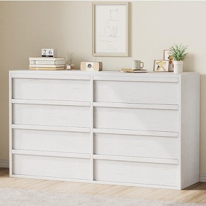 8 Drawer Dresser for Bedroom, 54" Wide Modern Double Dresser Organizer with Concave Handles, Wooden Chest of Drawers - 1 of 4