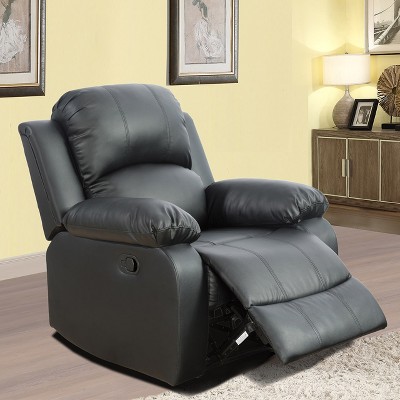 Fontoi Accent Chairs, Recliner Chair with Comfortable Arms and Back, Modern Lazy Chair for Living Room Bedroom Home Office, Black, 37"*40"*35"