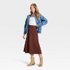 Women's Faux Suede Midi A-Line Skirt - Universal Thread™ - 3 of 3