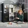 Joyfy Pretend Kitchen Playset Wooden Corner Kitchen with Lights & Sounds Play Food Toys Fridge Ice Maker & Cookware Birthday Gift for  Kids Ages 3+ - 2 of 4