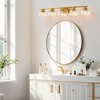 POWLIG Modern Vanity Light with Clear Glass Shades | Bathroom Fixture for Mirror, Bedroom & Living Room | Easy to Install - 2 of 4