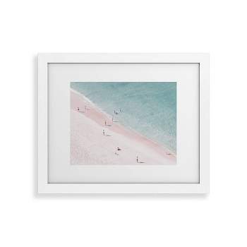 Deny Designs 8"x10" Ingrid Beddoes Beach Family Love White Framed Art Print