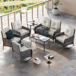 EAGLE PEAK Wicker Outdoor Patio Furniture Set - 1 of 4