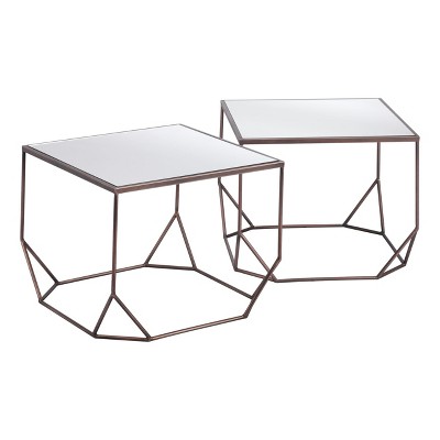 Zuo Arzon Coffee Table Set (2-Piece) Bronze