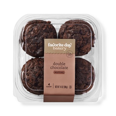 Double Chocolate Muffins - 4ct - Favorite Day™