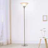 Torchiere Floor lamp Medium Silver (Includes LED Light Bulb) - Lavish Home