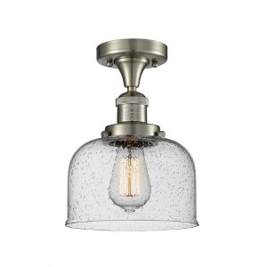 Bell Cage - 1 Light Semi-Flush Mount In Industrial Style-11.5 Inches Tall and 8 Inches Wide - 1 of 1