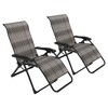 Rattan Foldable Lounge Chair, Outdoor Patio Adjustable Chair with Widened Armrest & Locking System, for Poolside Backyard Garden Balcony - 2 of 4
