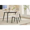 Swivel Bar Stools Set, Upholstered Barstools with Sturdy Metal Base, for Kitchen, Dining Room, Home Bar - 3 of 4