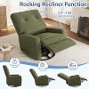 Swivel Glider Recliner Chair for Adults, 360° Rocker Recliner with Footrest, Corduroy Upholstered Reclining Chair for Living Room, Bedroom - 4 of 4