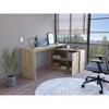 PAGED L Shaped Computer Desk with Left Return, Versatile Office Desk with Keyboard Tray, Two Drawers, One Open Shelf for Study, Living Room - 2 of 4
