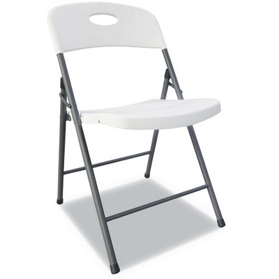 White Metal Frame Armless Folding Reception Chair Set