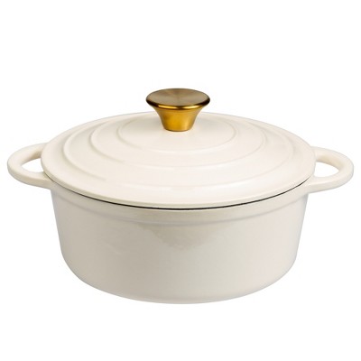 Lexi Home Enameled 5 Qt. Cast Iron Dutch Oven Braiser - Blue : Target