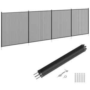 Swimming Pool Fences for Inground Pools, Easy DIY Installation Pool Safety Fence with Legs, 340 GMS Teslin PVC Mesh Protects Kids and Pets - 1 of 4