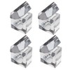 Saro Lifestyle Luxe Quartz Napkin Ring (Set of 4), Silver - 2 of 3