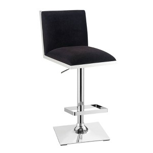 Kassel Contemporary Cushioned Swivel Bar Stool Black - HOMES: Inside + Out, Galaxy Black