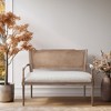LIVN CO. Farmhouse Charm Beige Reclaimed Natural Settee Accent Bench - 2 of 4