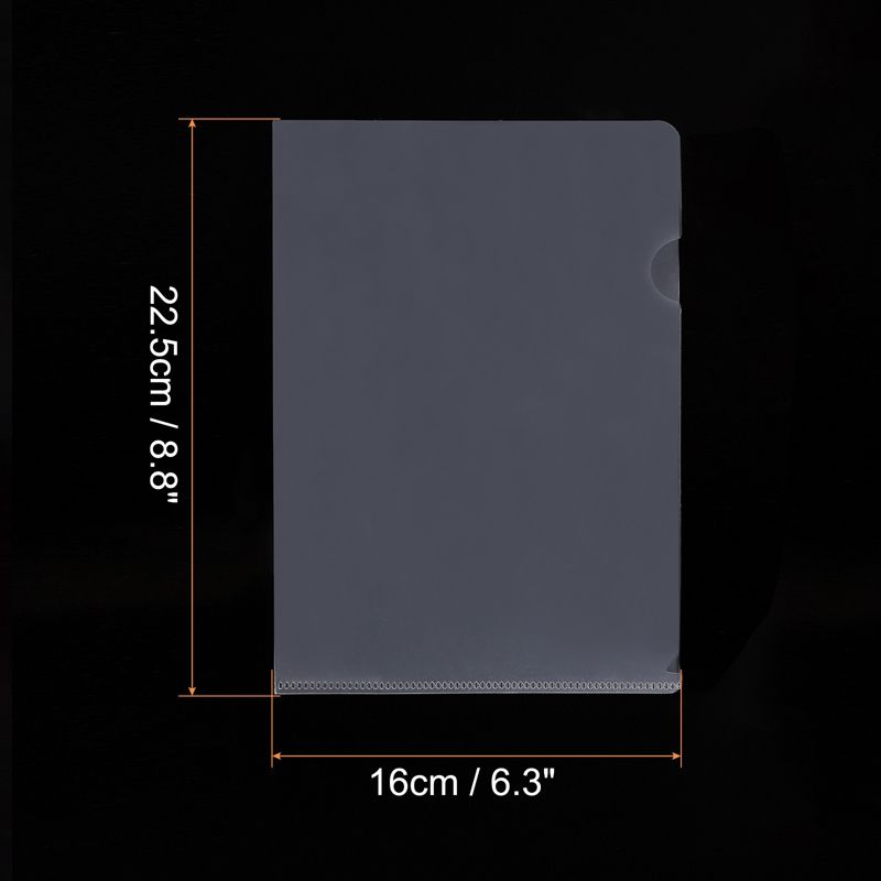 Unique Bargains L Type Folder File Project Pockets Clear Paper Document Jacket Sleeve for Office, 2 of 5