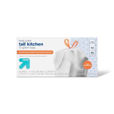 UltraStretch Tall Kitchen Drawstring Trash Bags - Mint Scent - 13  Gallon/100ct - up & up™ in 2023
