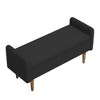 NicBex Modern 46" Storage Bench Accent Stools with Velvet Fabric for Bedroom and Entryway - 4 of 4