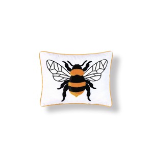C&F Home 14" x 18" Spring Summer Bumble Bee Tufted Accent Throw Pillow - 1 of 4