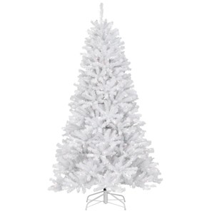 Prelit White North Valley Spruce Artificial Christmas Tree Clear Lights - National Tree Company - 1 of 4