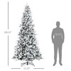 FURNIinspire Artificial Trees Pine Snow Flocked Artificial Christmas Tree With Realistic Branches, Christmas Decorations, Green, 51.3"*51.3"*106.3" - 3 of 4