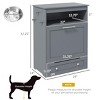 INFURNIC Pet Bowl Feeder Station with Storage Cabinet Raised Bowls Hanger for Pet Supplies and Food, Grey, 24"*14"*32.25" - 3 of 4