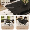 YOOCOZZ  71 × 35.4" Dining Table, 4 Black Textured MDF Tabletop, Lower Storage Platform - 4 of 4