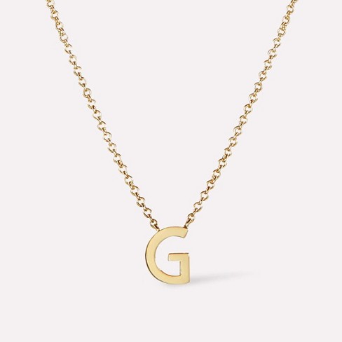 Gold Initial Necklace - Letter Necklace, Ana Luisa