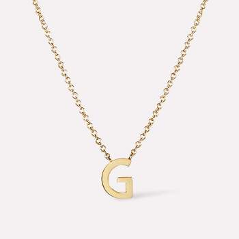 Gold Initial Necklace  - Letter Necklace
