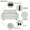 PAGED Convertible Couch, Pull-out Sofa Bed, 2 Seat Loveseat Sofa with 2 Throw Pillows and USB Ports for Apartment, Living Room - 4 of 4