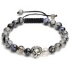5-Pack Handmade Natural Stone Bead Bracelets for Men & Women, Adjustable Lava Rock & Agate Bracelet Set - 4 of 4