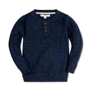 Hope & Henry Boys'  Long Sleeve Henley Pullover Sweater, Infant - 1 of 4